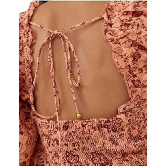 *SOLD* NWT! Free People Smock it to Me Long Sleeve Mini Dress - Size Medium - Picture 6 of 9